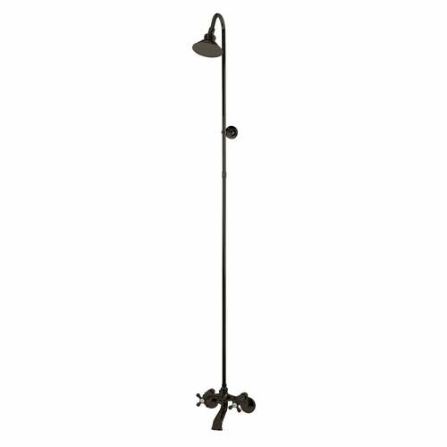 Kingston Brass CCK2675 Vintage 2-Handle Wall Mount Clawfoot Tub Faucet with Shower, Oil Rubbed Bronze
