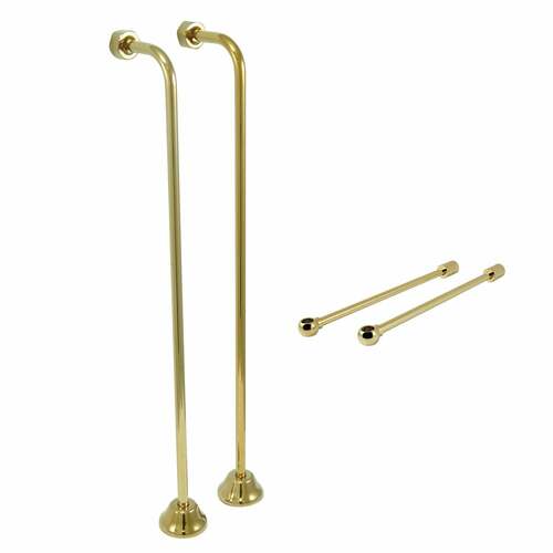 Kingston Brass CCK462 Vintage Single Offset Supply Line with Wall Bracket, Polished Brass