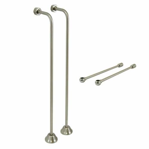 Kingston Brass CCK468 Vintage Single Offset Supply Line with Wall Bracket, Brushed Nickel