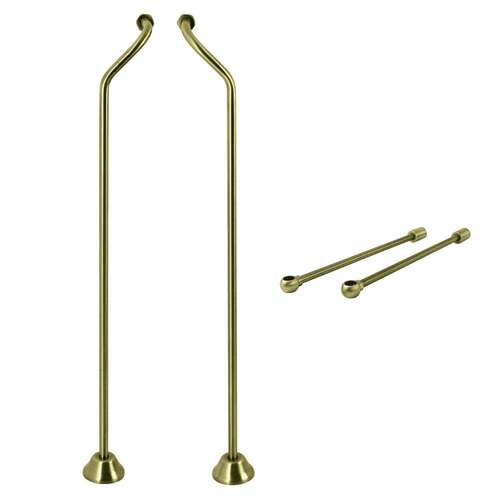 Kingston Brass CCK473 Vintage Double Offset Supply Line Wall Bracket Combo, Antique Brass