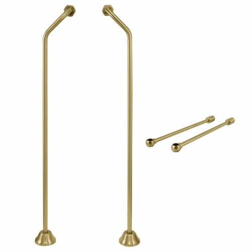 Kingston Brass CCK477 Vintage Double Offset Supply Line Wall Bracket, Brushed Brass