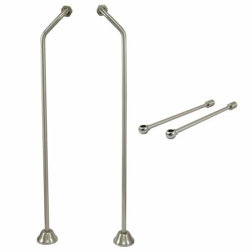 Kingston Brass CCK478 Vintage Double Offset Supply Line with Wall Bracket, Brushed Nickel