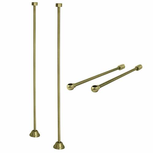 Kingston Brass CCK483 Vintage Straight Supply Line Wall Bracket Combo, Antique Brass