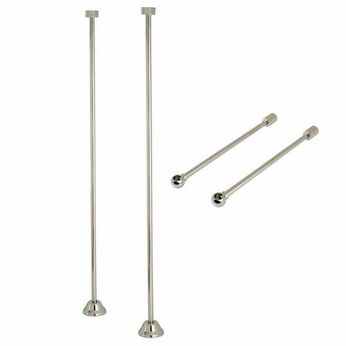 Kingston Brass CCK486 Vintage Polished Nickel Supply Line with Wall Bracket Combo