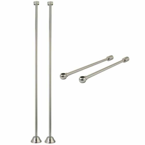 Kingston Brass CCK488 Brushed Nickel Vintage Supply Line with Wall Bracket Combo