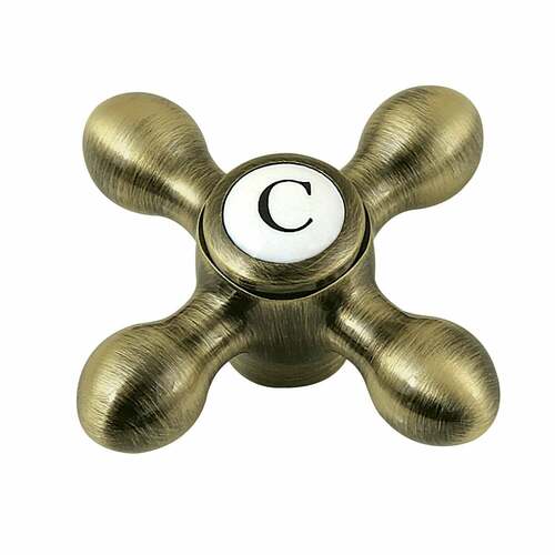 Kingston Brass CCMX3CSC Antique Brass Cross Handle (Cold Side)