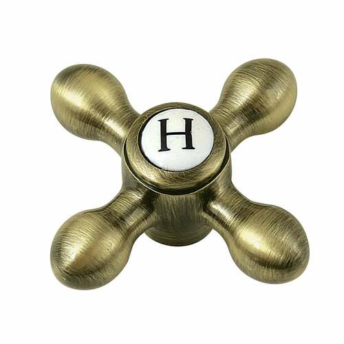 Kingston Brass CCMX3CSH Antique Brass Hot Side Cross Handle