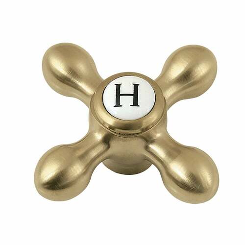 Kingston Brass CCMX7CSH Brushed Brass Cross Handle (Hot Side)
