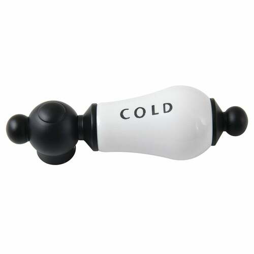 Kingston Brass CCPL0C Matte Black Vintage Porcelain Cold Lever Handle
