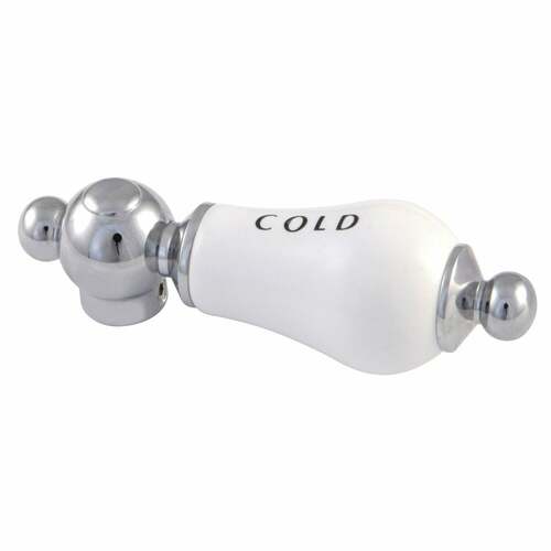 Kingston Brass CCPL1C Vintage Porcelain Lever Handle (Cold), Polished Chrome