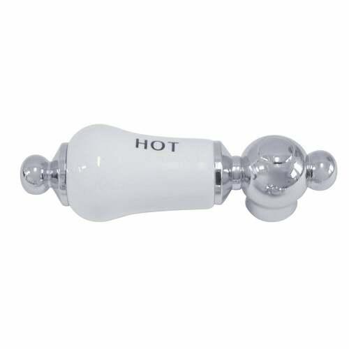 Kingston Brass CCPL1H Vintage Porcelain Lever Handle (Hot), Polished Chrome