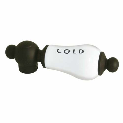 Kingston Brass CCPL5C Vintage Porcelain Lever Handle - Cold Side, Oil Rubbed Bronze