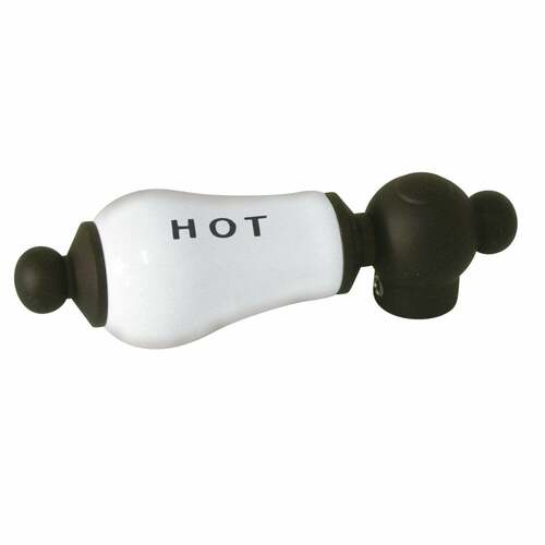 Kingston Brass CCPL5H Vintage Porcelain Lever Handle (Hot), Oil Rubbed Bronze