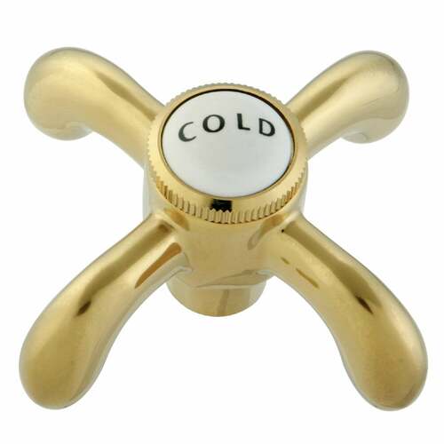 Kingston Brass CCVX2C Heritage Brass Polished Brass Cross Handle (Cold Side)