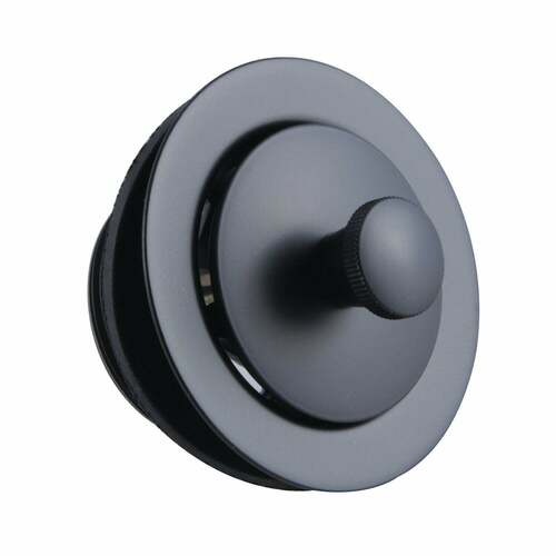 Kingston Brass DLL200MB Matte Black Brass Lift Lock Tub Drain