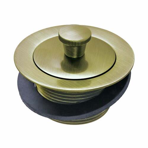 Kingston Brass DLL203 Antique Brass Lift Lock Tub Drain
