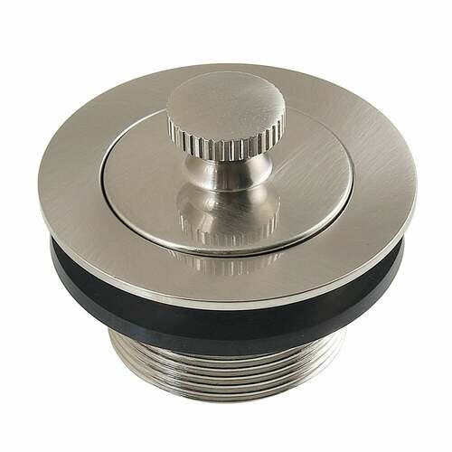 Kingston Brass DLT2088 Brass Lift Lock Bathtub Drain 1.5-Inch, Brushed Nickel