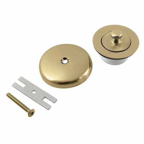 Kingston Brass DLT5301A7 Brushed Brass Twist Close Tub Drain Conversion Kit