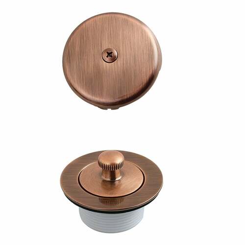 Kingston Brass DLT5301AAC Trimscape Zinc Alloy Lift Turn Tub Drain Kit, Antique Copper