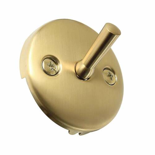 Kingston Brass DTL107 Brushed Brass Round Overflow Plate with Trip Lever Drain