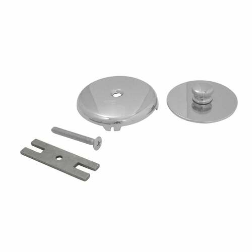 Kingston Brass DTL5303A1 Polished Chrome Tub Drain Stopper with Overflow Plate Trim Kit