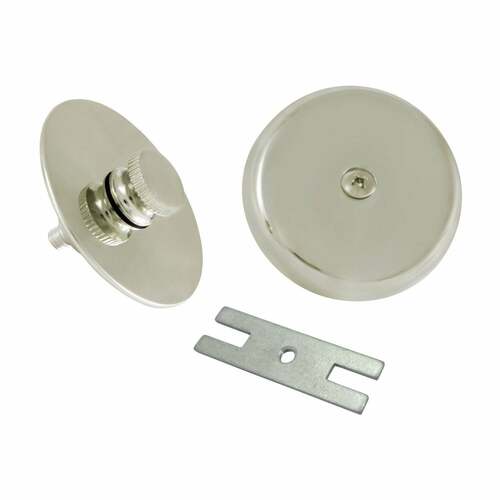 Kingston Brass DTL5303A6 Polished Nickel Tub Drain Stopper with Overflow Plate Trim Kit