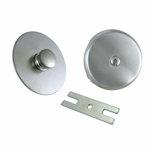 Kingston Brass DTL5303A8 Brushed Nickel Tub Drain Stopper Overflow Plate Replacement Kit