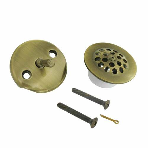 Kingston Brass DTL5305A3 Antique Brass Trip Lever with Grid Conversion Kit
