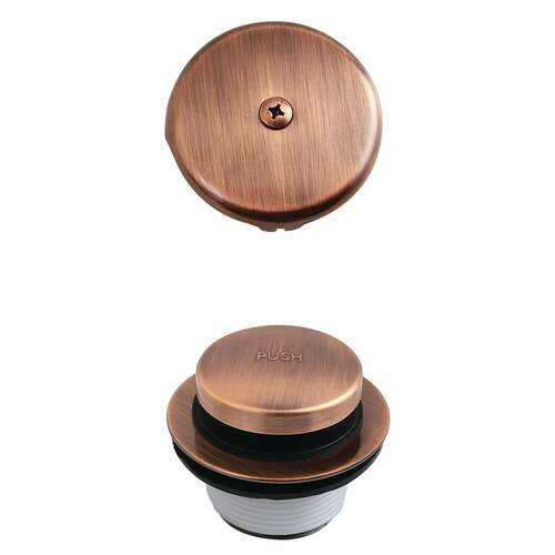 Kingston Brass DTT5302AAC Trimscape Antique Copper Toe Touch Tub Drain Conversion Kit
