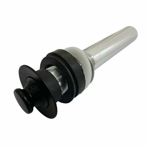 Kingston Brass EV3000MB Matte Black Lift Turn Sink Drain, 17 Gauge, No Overflow