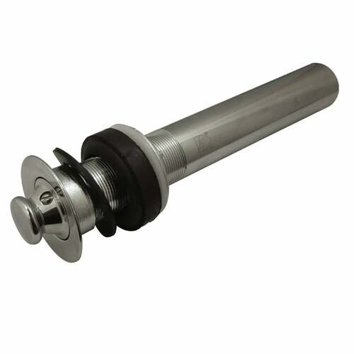 Kingston Brass EV3001 Polished Chrome Lift Turn Sink Drain, 17 Gauge, No Overflow