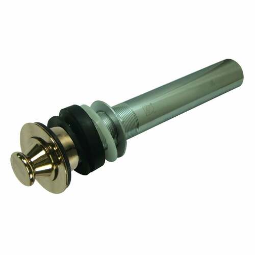 Kingston Brass EV3002 Polished Brass Lift Turn Sink Drain, 17 Gauge, No Overflow