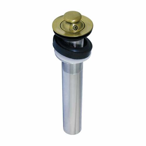 Kingston Brass EV3003 Antique Brass Lift Turn Sink Drain without Overflow