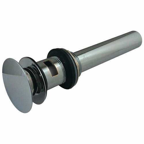 Kingston Brass EV6001 Polished Chrome Push Pop-Up Drain with Overflow, 22 Gauge