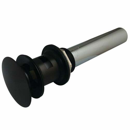 Kingston Brass EV6005 Push Pop-Up Drain with Overflow, 22 Gauge, Oil Rubbed Bronze