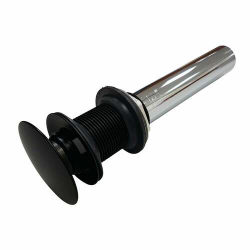Kingston Brass EV7000MB Matte Black Push Pop-Up Drain, 22 Gauge, No Overflow