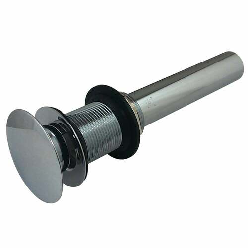 Kingston Brass EV7001 Push Pop-Up Drain, 22 Gauge, Polished Chrome, No Overflow