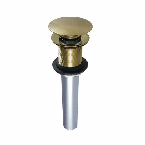 Kingston Brass EV7002 Push Pop-Up Drain, 22 Gauge, Polished Brass, No Overflow