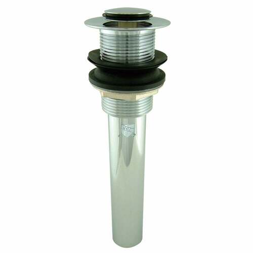 Kingston Brass EV8001 Push Pop-Up Drain, 22 Gauge, Polished Chrome, No Overflow