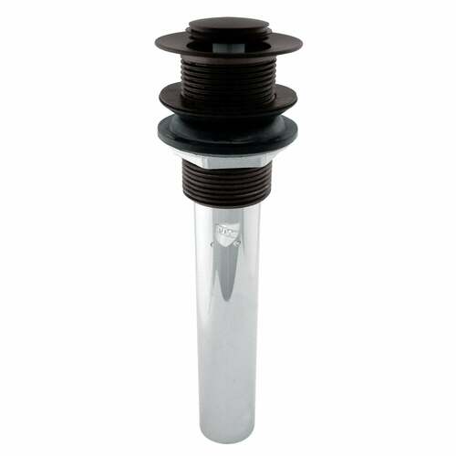 Kingston Brass EV8005 Push Pop-Up Drain, 22 Gauge, Oil Rubbed Bronze, No Overflow