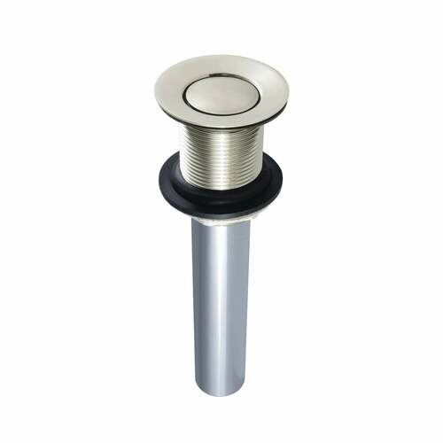 Kingston Brass EV8006 Push Pop-Up Drain, 22 Gauge, Polished Nickel, No Overflow