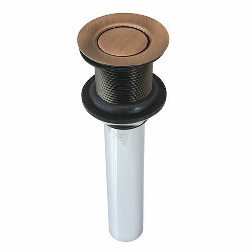 Kingston Brass EV800AC Antique Copper Push Pop-Up Drain without Overflow