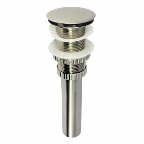 Kingston Brass EV8218 Fauceture Coronel Push Pop-Up Sink Drain, Brushed Nickel, No Overflow