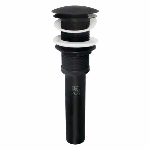 Kingston Brass EV8310MB Coronet Matte Black Push Pop-Up Sink Drain without Overflow