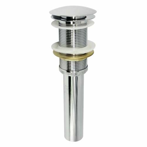 Kingston Brass EV8311 Coronet Push Pop-Up Sink Drain, Polished Chrome, No Overflow