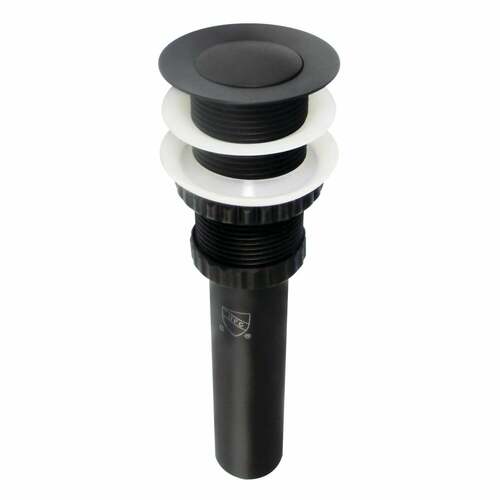Kingston Brass EV8410MB Coronet Matte Black Push Pop-Up Sink Drain without Overflow