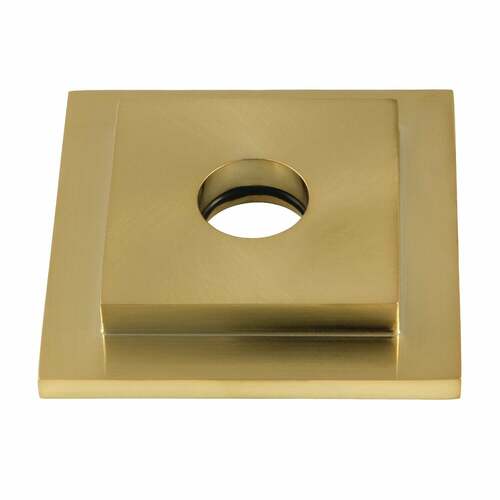 Kingston Brass FLSQUARE7 Claremont Square Shower Arm Flange - Brushed Brass