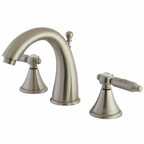 Kingston Brass FS7988GL Georgian Widespread Bathroom Faucet, Brass Pop-Up, Brushed Nickel
