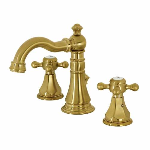 Kingston Brass FSC1973BX Metropolitan Widespread Bathroom Faucet, Brass Pop-Up, Brushed Brass