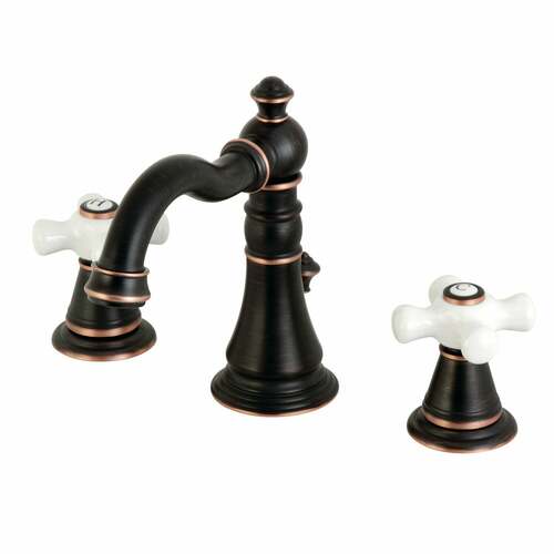 Kingston Brass FSC1976APX American Classic Widespread Bathroom Faucet, Naples Bronze with Pop-Up